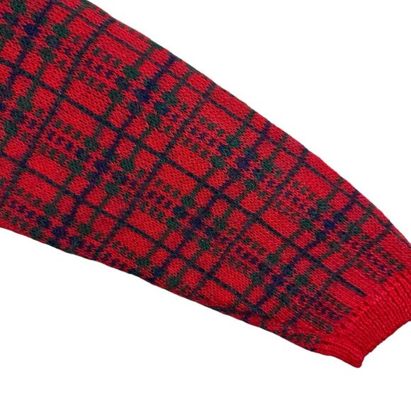 Vintage Edinburgh Large Cardigan Sweater Plaid Great Britain Mohair Womens - Picture 8 of 14